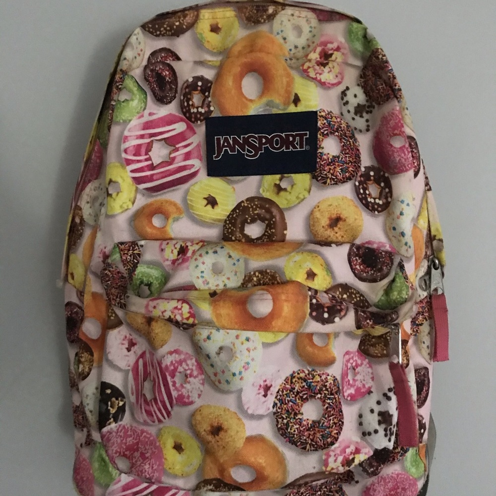 Jansport Donut Pink Icing Backpack Book Bag